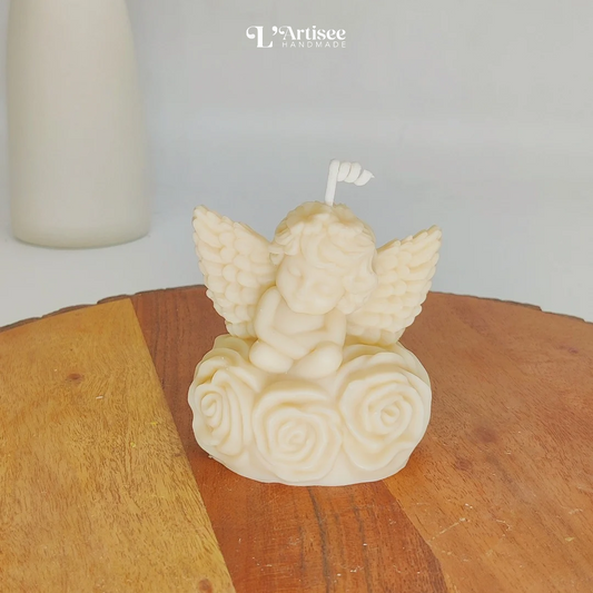 Rose Angel Candle