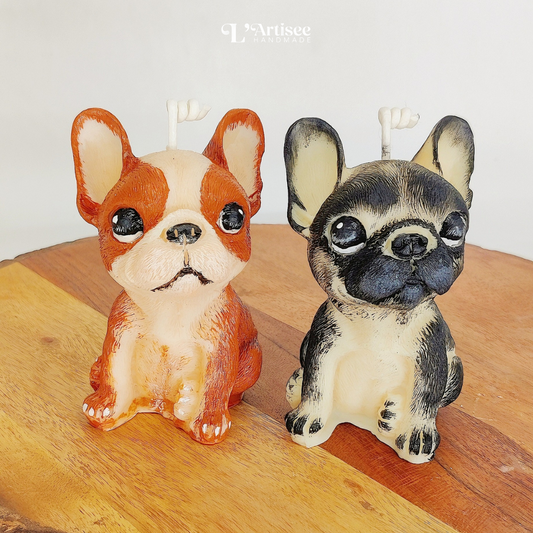 French Bulldog Candle